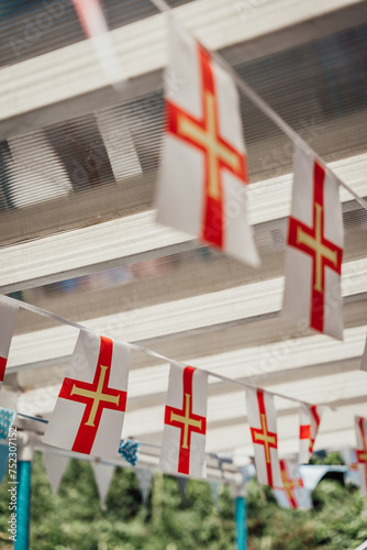 guernsey flag bunting photo