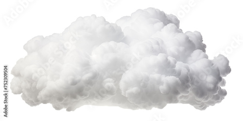 Fototapeta Naklejka Na Ścianę i Meble -  White cloud isolated on transparent background. Generative AI