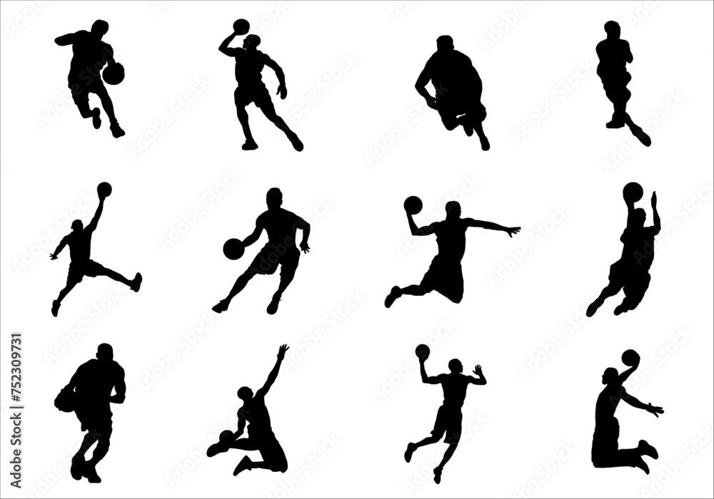 silhouettes of people in action gmaes