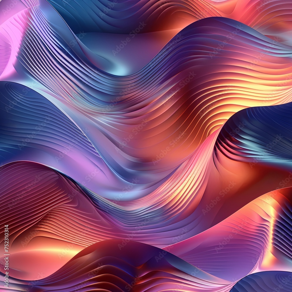 Obraz premium Abstract backgrounds and patterns, bright patterns and colors. 3D graphic elements and effects, Smooth gradient backgrounds. generative ai