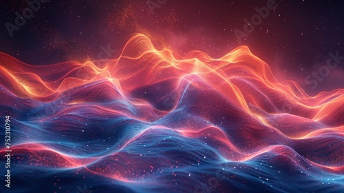 Textural background for creativity. Pink and blue cloud of smoke of black isolated background. © Zie
