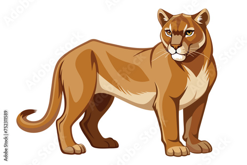 Cougar Vector Illustration Design