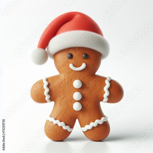 gingerbread man isolated on white