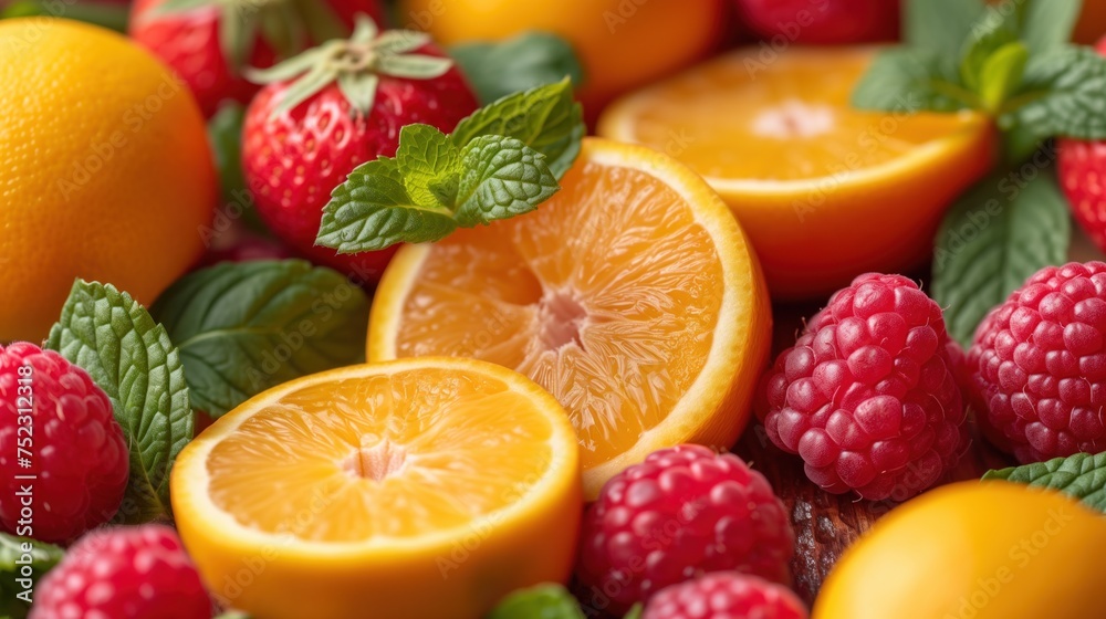 food background assorted fruits and berries food background assorted fruits and berries
