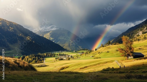 Rainbow Over Mountain Valley