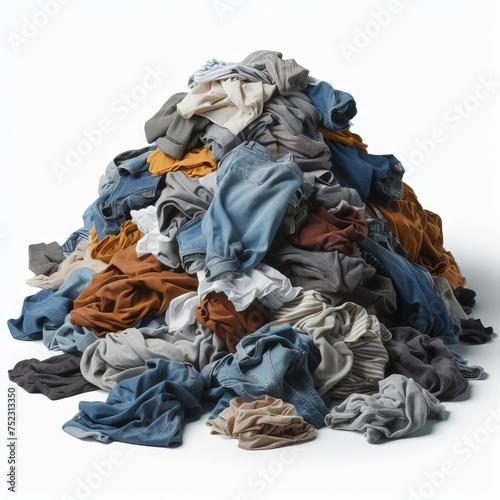 pile of garbage with clothes