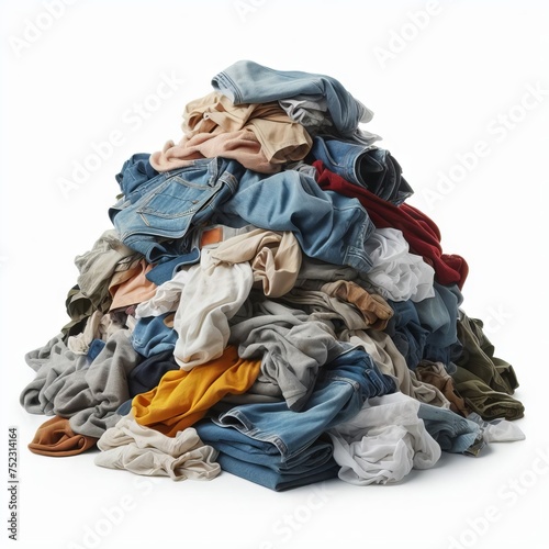 pile of garbage with clothes