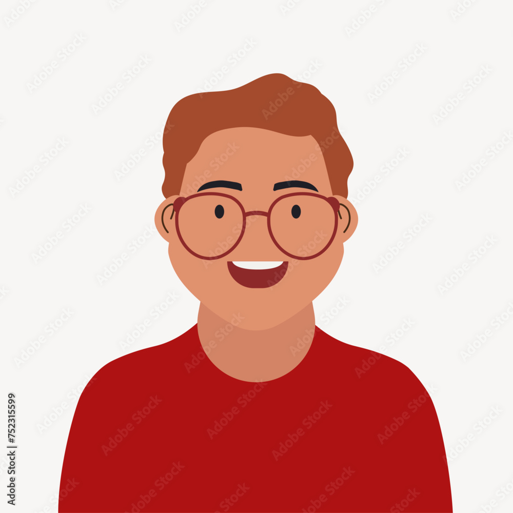 Avatar man in glasses, job profile. vector Avatar man in glasses, job profile. vector