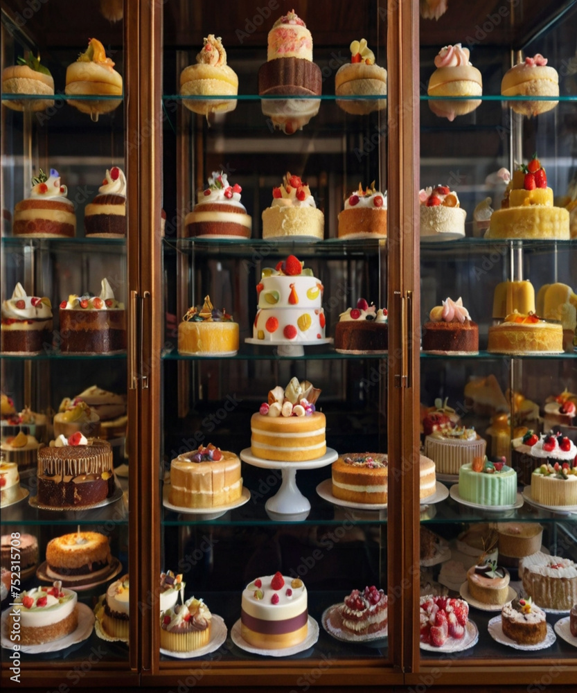 Fototapeta premium cupcakes in a bakery