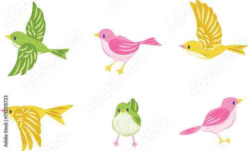 小鳥のイラストセット