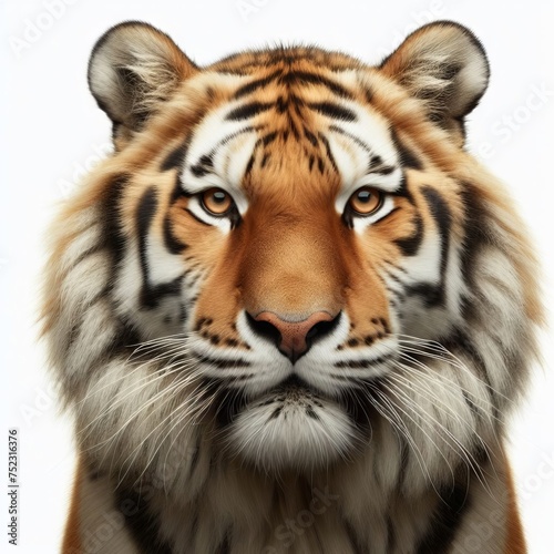 portrait of a tiger on white © Садыг Сеид-заде