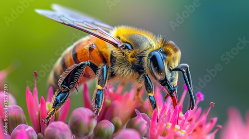 bee on a flower © somruethai