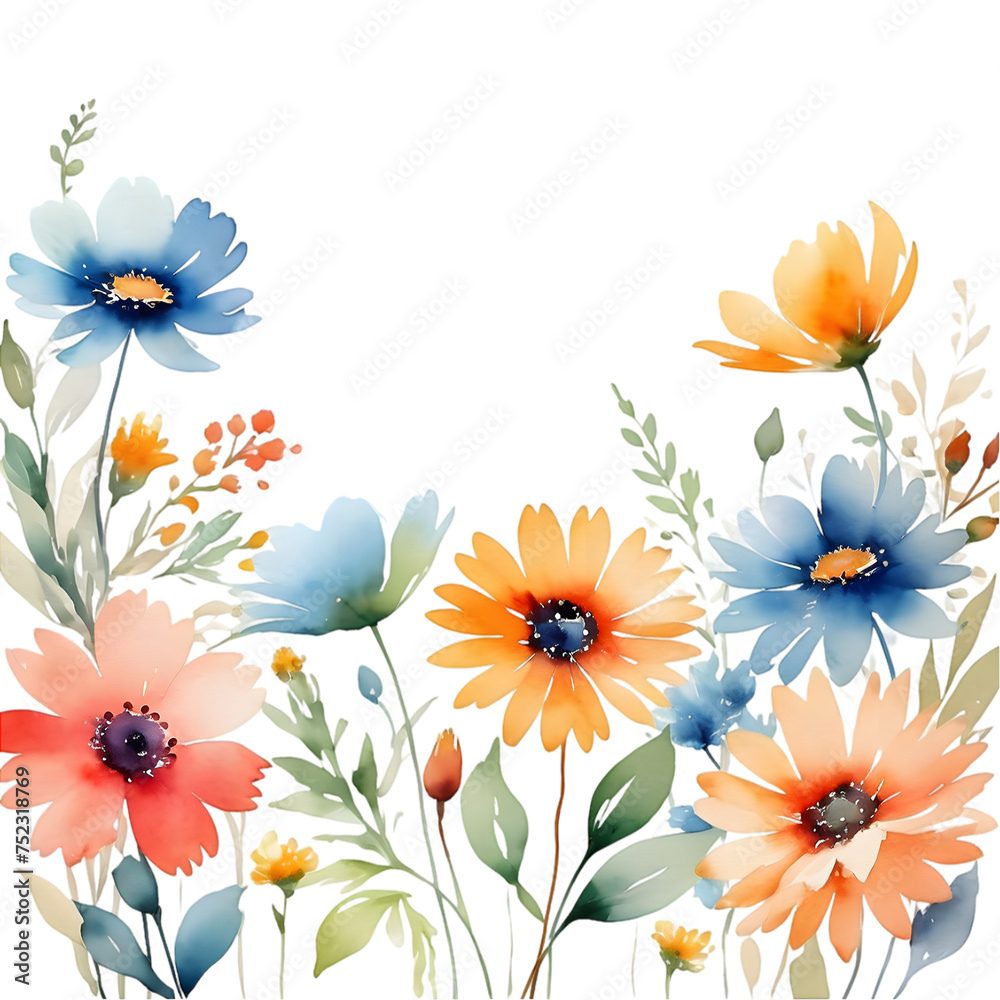 Watercolor Flower Clipart Bundle: 22 Pcs Floral Digital Images for Print and Design