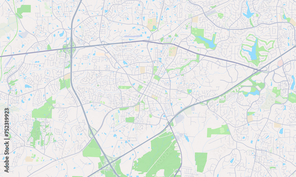 Fototapeta premium Apex North Carolina Map, Detailed Map of Apex North Carolina