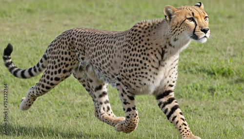 illustration of a cheetah kitten captured mid-run