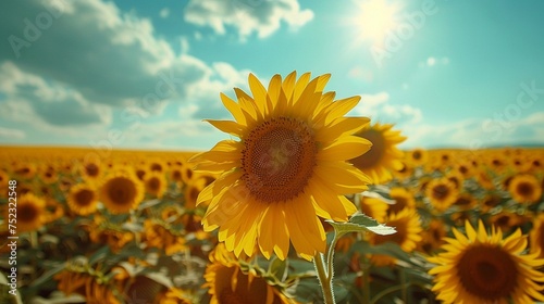 Exploring the simple beauty of a sunflower field