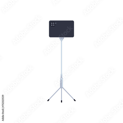Smartphone on tripod vector illustration