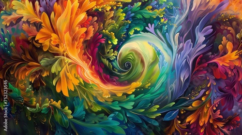 A vision of abundance and prosperity overflowing in a swirl of vibrant colors © Wonderful Studio