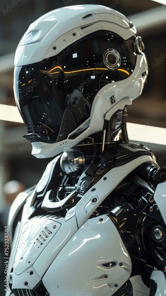 AI robot in rescue mission determined expression saving human team effort background AI robot in rescue mission determined expression saving human team effort background