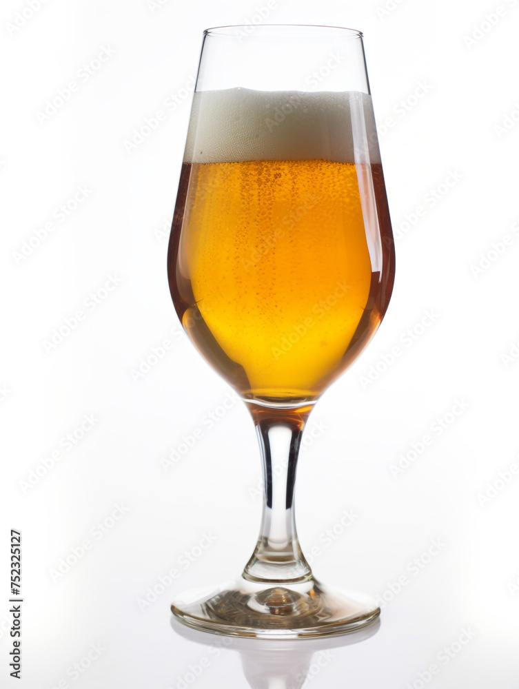 beer glass on isolated background, white background сreated with Generative Ai beer glass on isolated background, white background сreated with Generative Ai