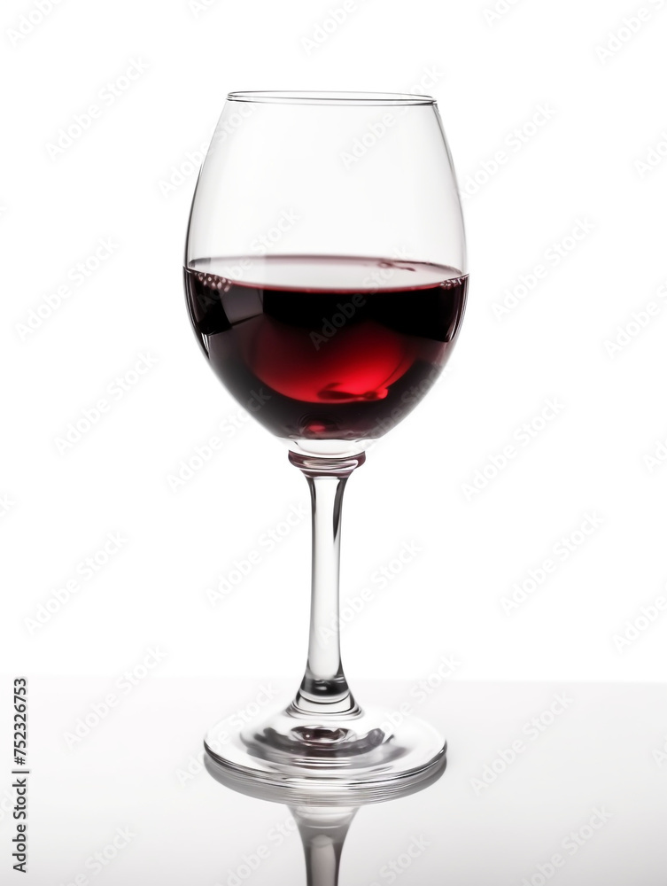 wine glass on isolated subject, white background сreated with Generative Ai wine glass on isolated subject, white background сreated with Generative Ai