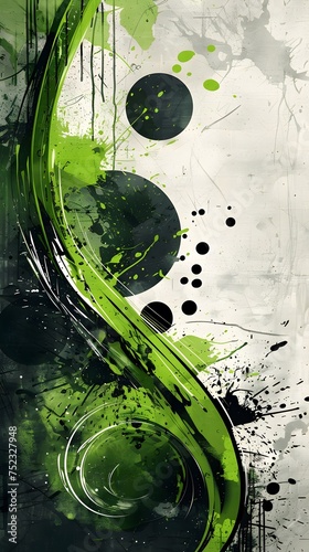 abstract green and black background photo