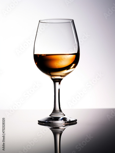 wine glass on isolated subject, white background сreated with Generative Ai