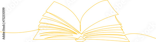 book with line art style good for book day celebration. EPS 10	
