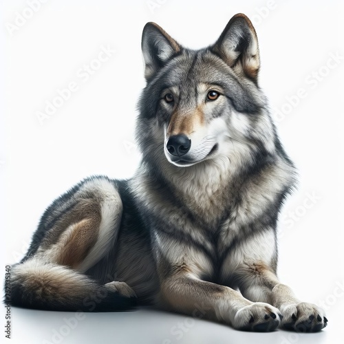 wolf isolated on white