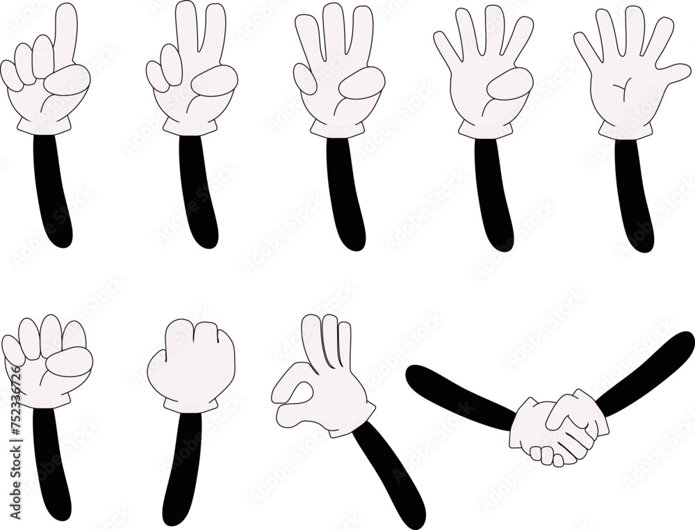 Fototapeta premium set of hands
