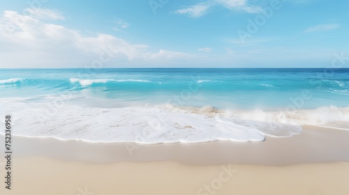 Soothing Ocean Serenity: Canon RF 50mm Captures Stunning Sandy Beach and Calming Blue Waves © Nazia