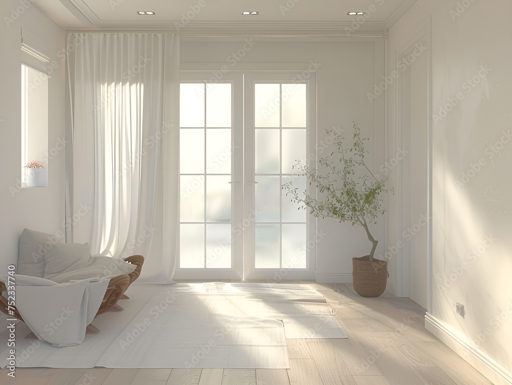 Fototapeta premium minimalist apartment interior
