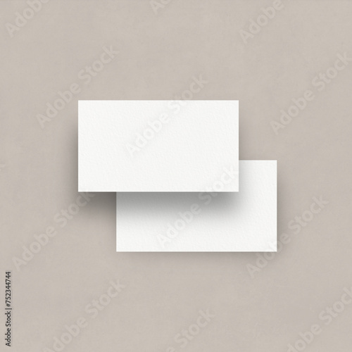 Mockup of business card standard size white