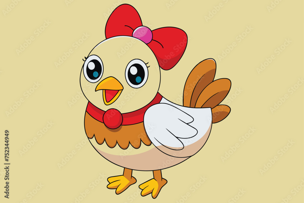 A Chicken cartoon vector illustration