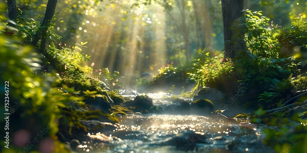 Obraz premium Experience the enchantment of a magical forest where nature defies expectations. Concept Fantasy Forest, Enchanted Nature, Magical Wilderness, Unexpected Beauty, Nature's Wonder
