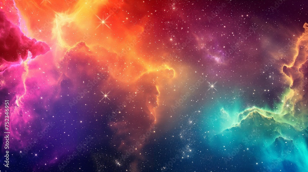 Fototapeta premium Interstellar Brilliance: Luminous Gas and Dust in the Cosmos, Background