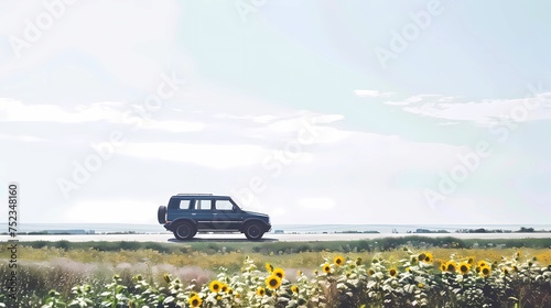 Wallpaper Mural off-road car, country music background, road trip, Torontodigital.ca