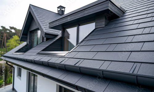 Elegant Modern Home with Asphalt Shingle Roofing and Vinyl Siding Detail