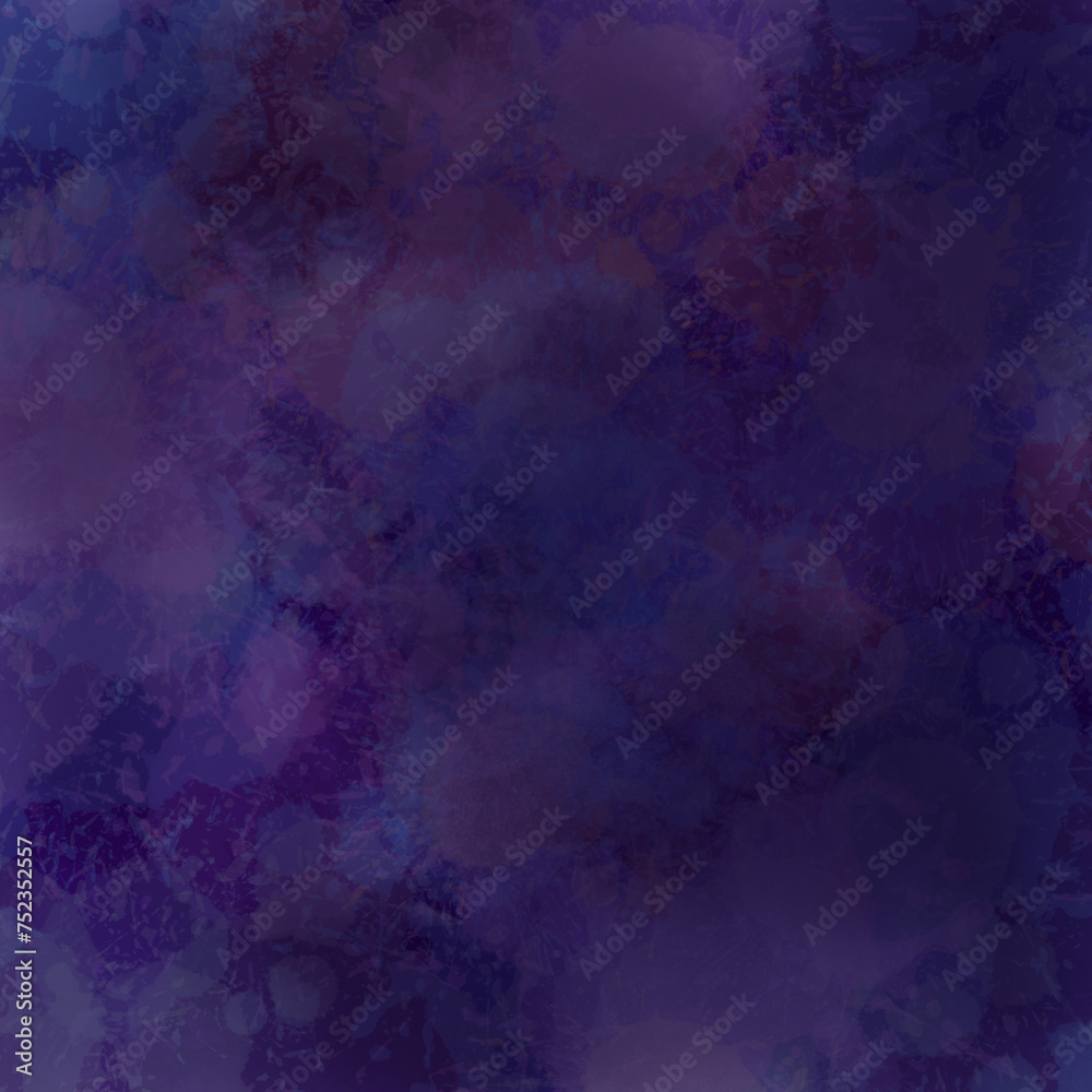 Dark Vintage Grunge Texture with Space for Your Text on Aged Purple Paper Background