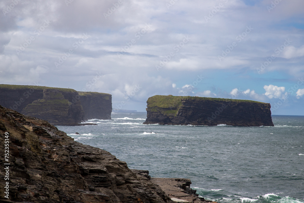 Panoramic view of the Kilkee Cliffs along the Kilkee Cliff Walk, County Clare, Ireland Panoramic view of the Kilkee Cliffs along the Kilkee Cliff Walk, County Clare, Ireland