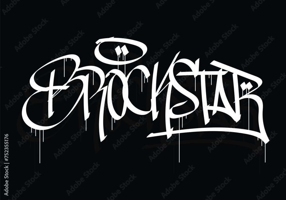 BROCKSTAR word graffiti tag style