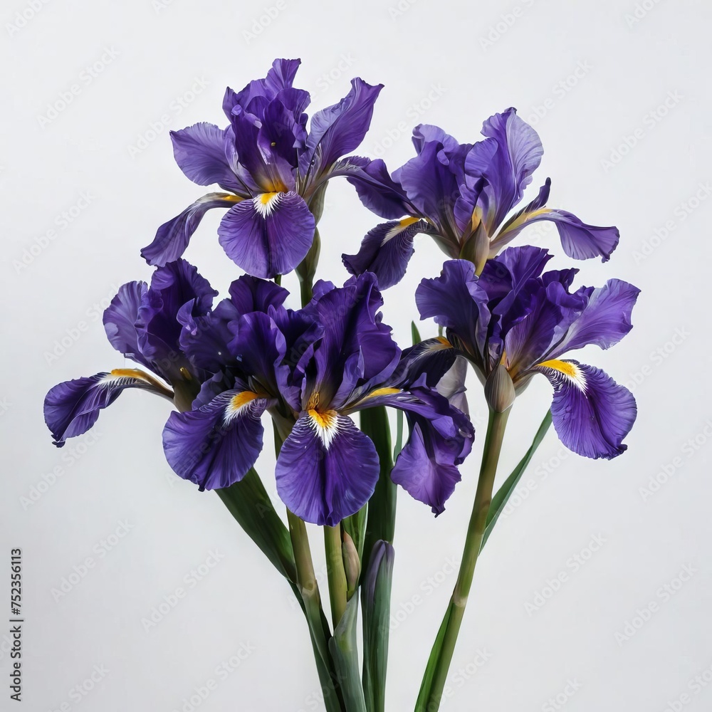 bouquet of daffodils on white