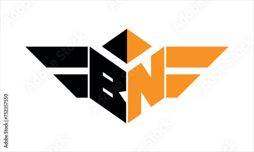 BN initial letter falcon icon gaming logo design vector template. batman logo, sports logo, monogram, polygon, war game, symbol, playing logo, abstract, fighting, typography, icon, minimal, wings logo