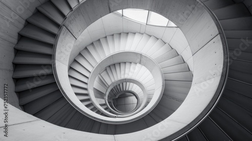 Staircase Spiral shap: Modern Architecture abstract interior design