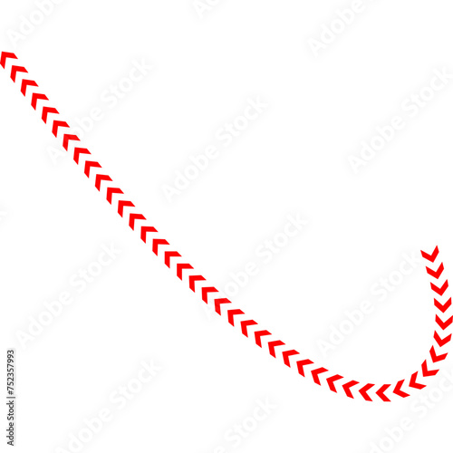 Dotted Style Curved Arrow Design