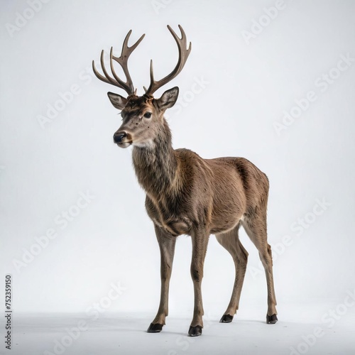 deer on white background