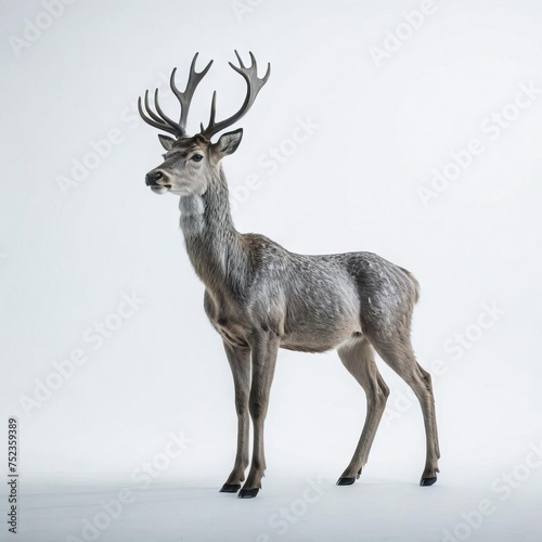 deer on white background