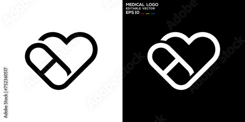 Vector template of medical logo, health, medicine, care, treatment, EPS 10
