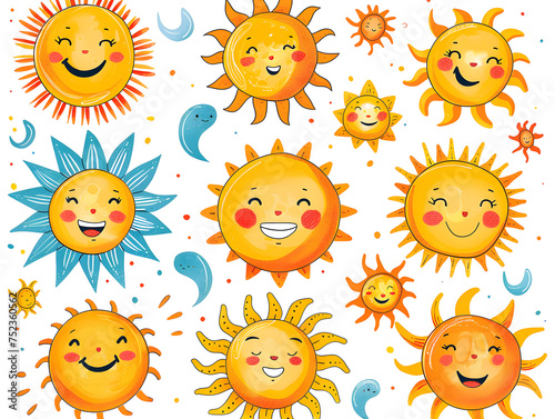 Add a Touch of Warmth with Smiling Sun Illustrations