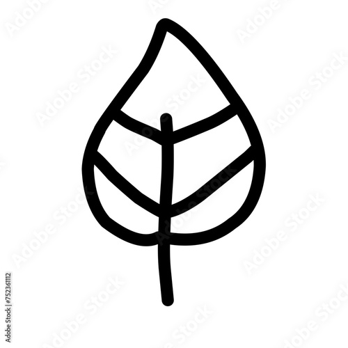 Hand Drawn Leaf Outline